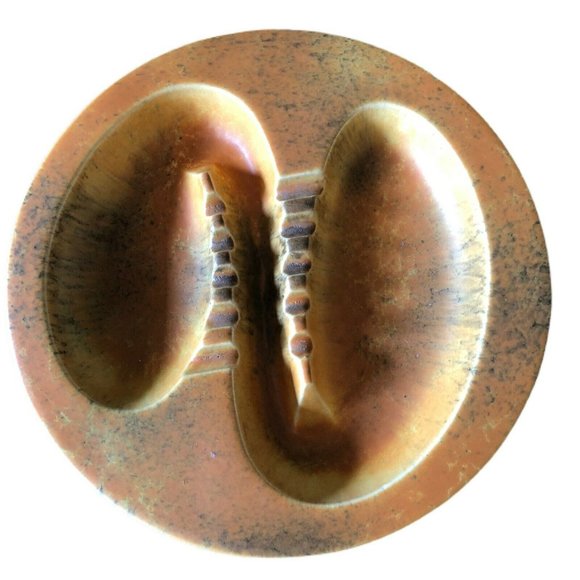 Vintage Mid Century Modern Orange Peel Lava Glaze - Picture 3 of 3